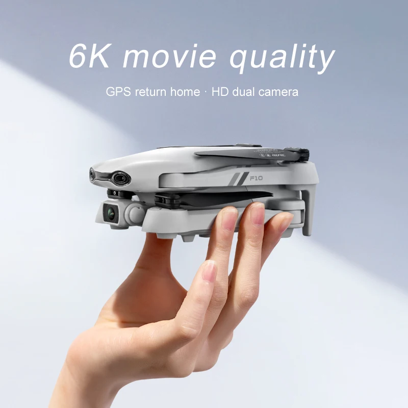 Details about   2021 New 6K HD F10 Dual Camera w/ GPS 5G WIFI Wide Angle FPV Real-Time Drone HOT