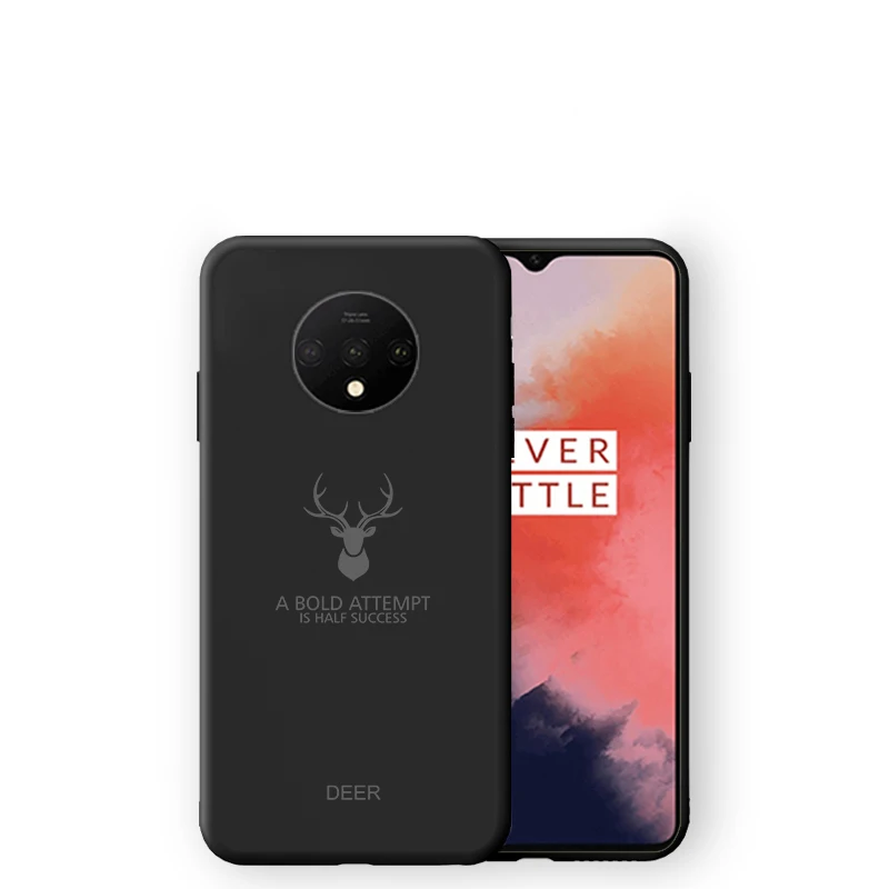 Чехол MOFi для oneplus 7 t, силиконовый чехол 1+ 7t pro, мягкий ТПУ, задняя крышка, противоударный чехол one plus 7 t, Матовый Модный чехол s - Цвет: black
