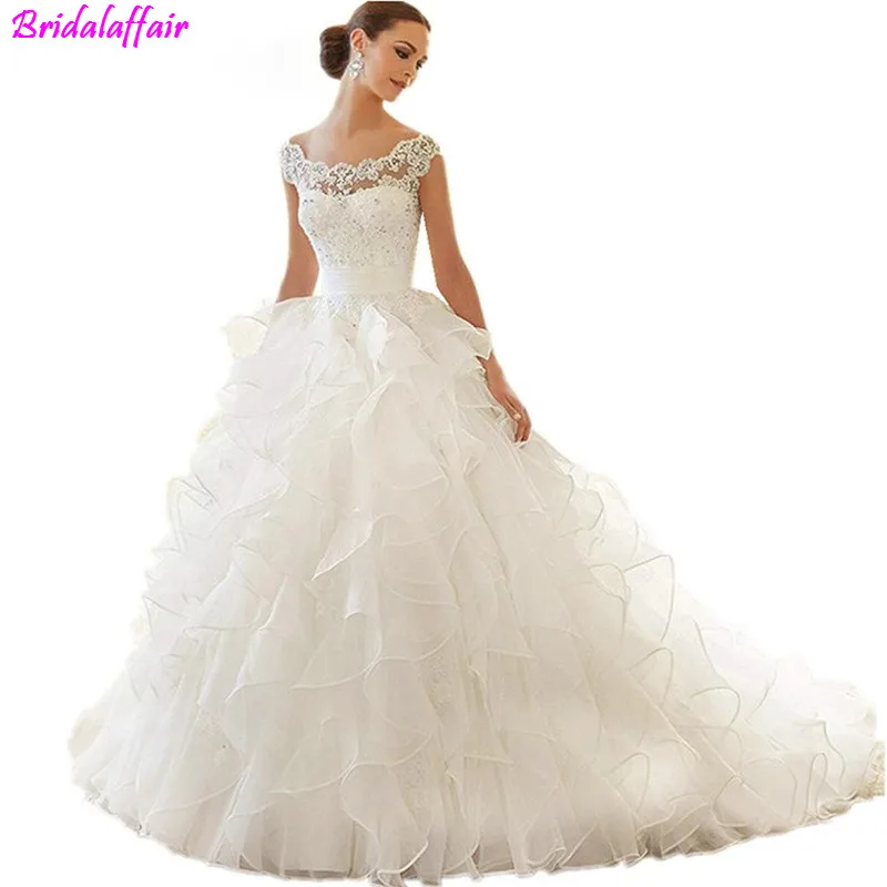 Newest-Design-Organza-Beaded-Tiered-Cape-Scalloped
