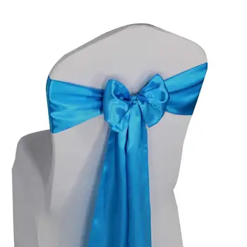 

100PCS 17cm×275cm Satin Chair Bow Sash Wedding Reception Banquet Decoration