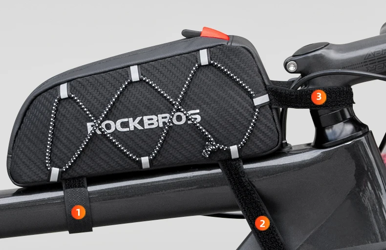 ROCKBROS 1L велосипедные сумки водоотталкивающие Светоотражающие передние верхние рамы трубы сумка большой емкости сверхлегкие велосипедные сумки Велоспорт Паньер