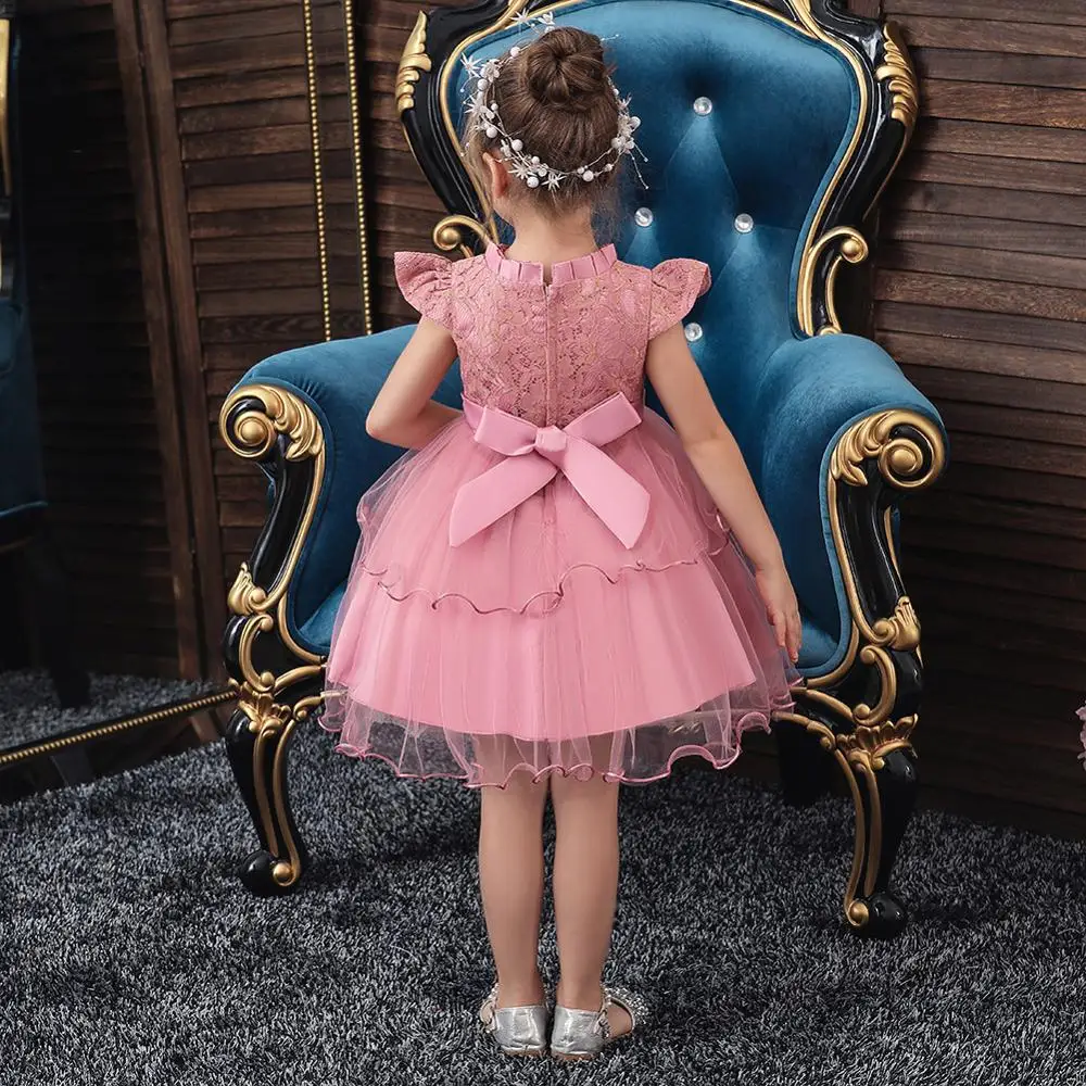 2019 высококачественное Пышное вечернее платье для девочек детское элегантное с