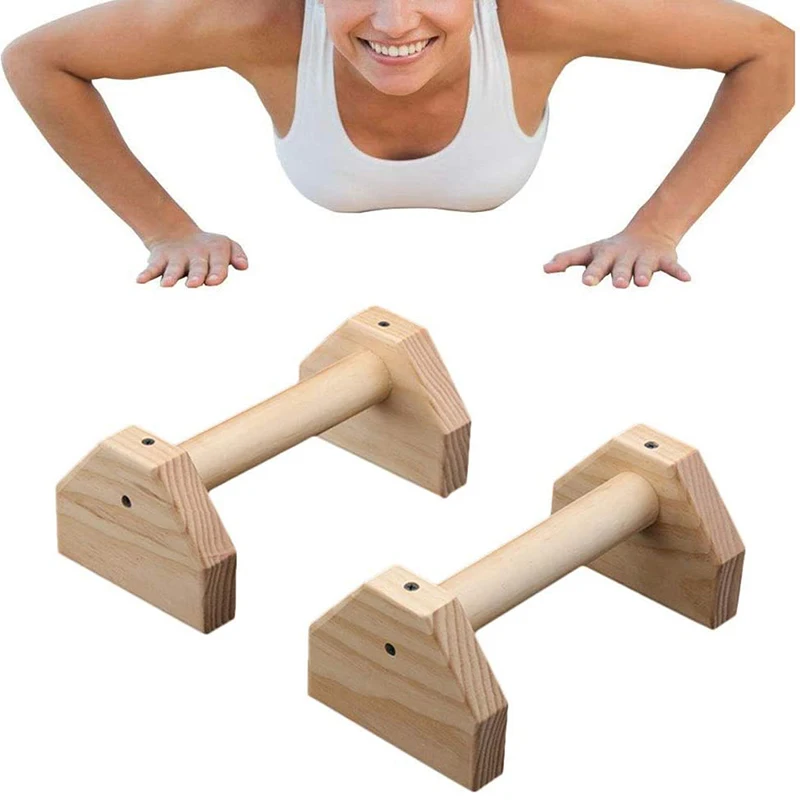 

New Type Of Fitness Push-Ups Gymnasium Exercise Training Chest H-Shaped Wooden Calisthenics Handstand Parallel Rod Double Rod