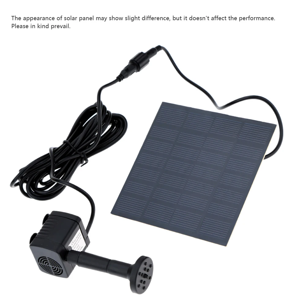 

Solar Power Panel Water Pump Garden Brushless Pond Fountain Pool Water Pump Aquarium Fish Water Pump DC 4.5-10V