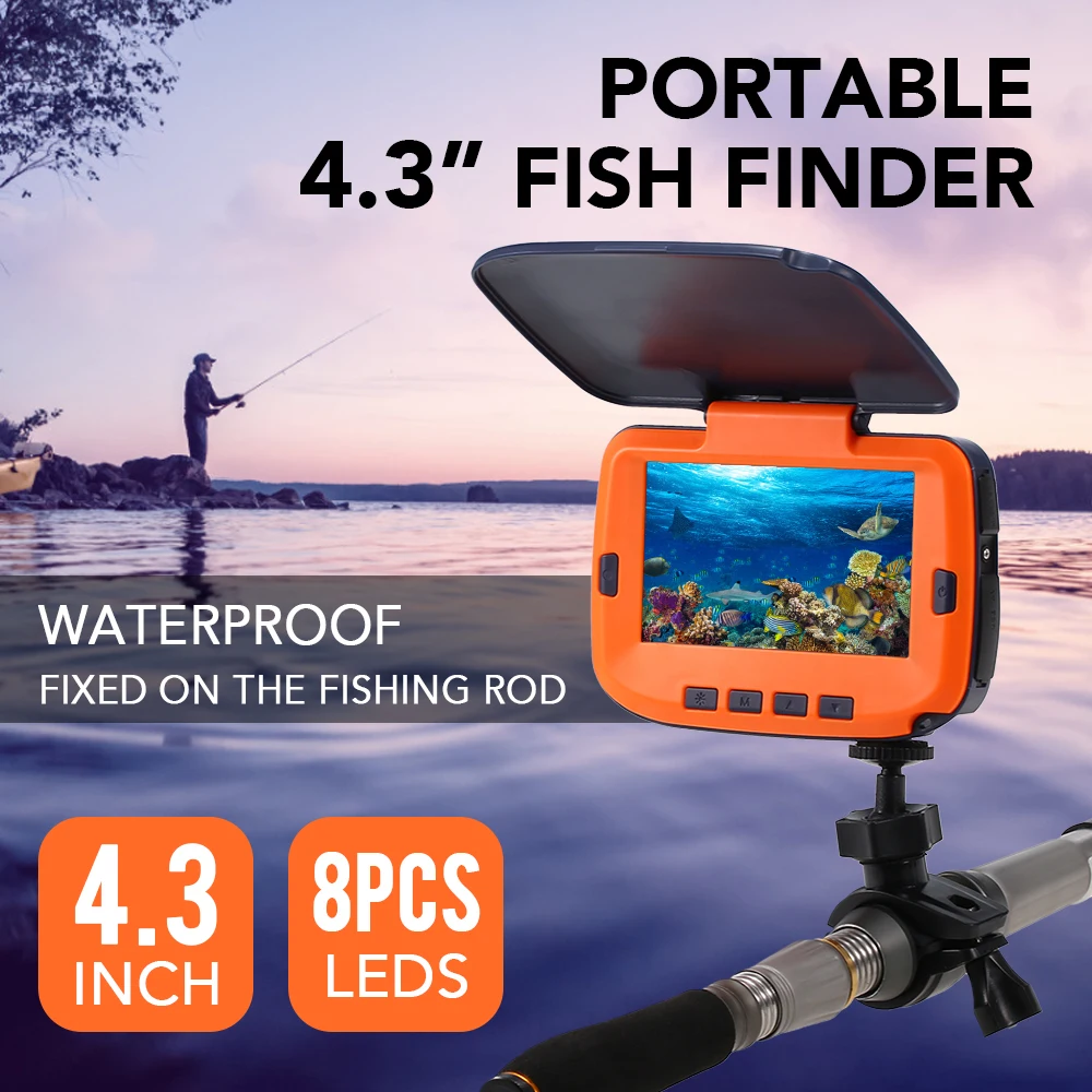 4,3 дюймовый рыболокатор для подводной подледной рыбалки, камера для поиска 30 м, кабель с сумкой через плечо, чехол, подводная камера для рыбалки