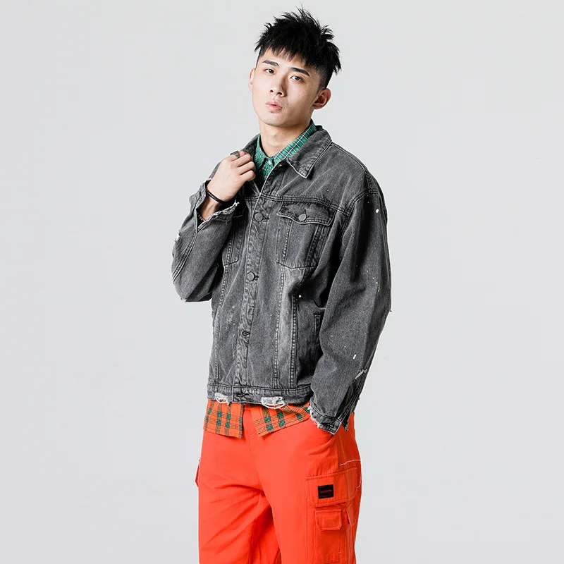 

Vertical Ze Produced 18aw Origional Back Creative Printed with Holes Jacket Japanese-style Jacket MEN'S Coat Fashion