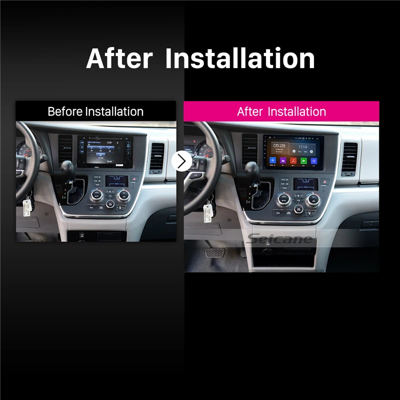Seicane автомобильный dvd-плеер радио для 2009 2010 2011- Toyota Sienna XL30 9 дюймов Android 9,0 Bluetooth Wifi gps навигационная система
