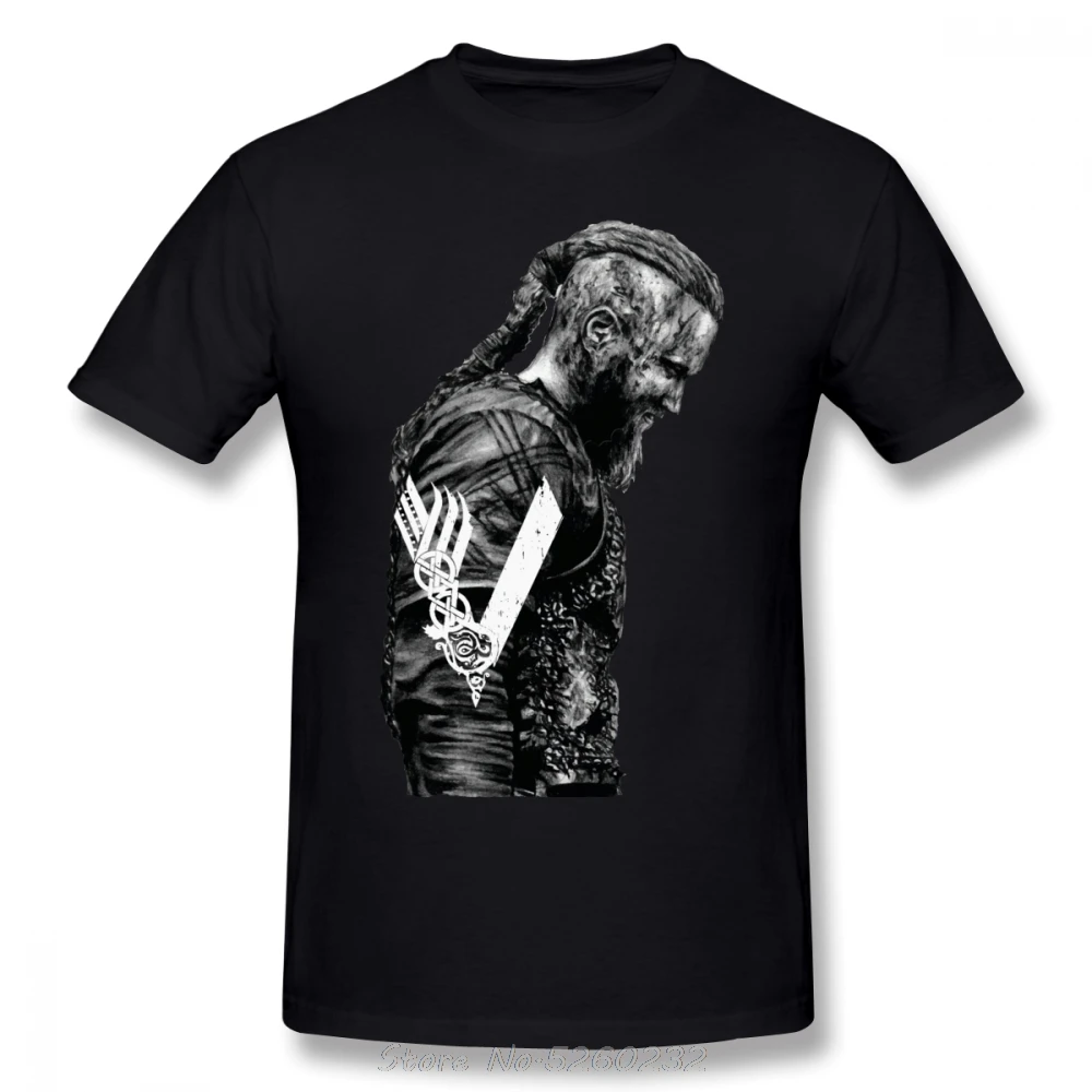 

Ragnar Lothbrok T Shirt KING RAGNAR LOTHBROK VIKINGS T-Shirt Cotton Male Tee Shirt Print Casual Short-Sleeve Tshirt