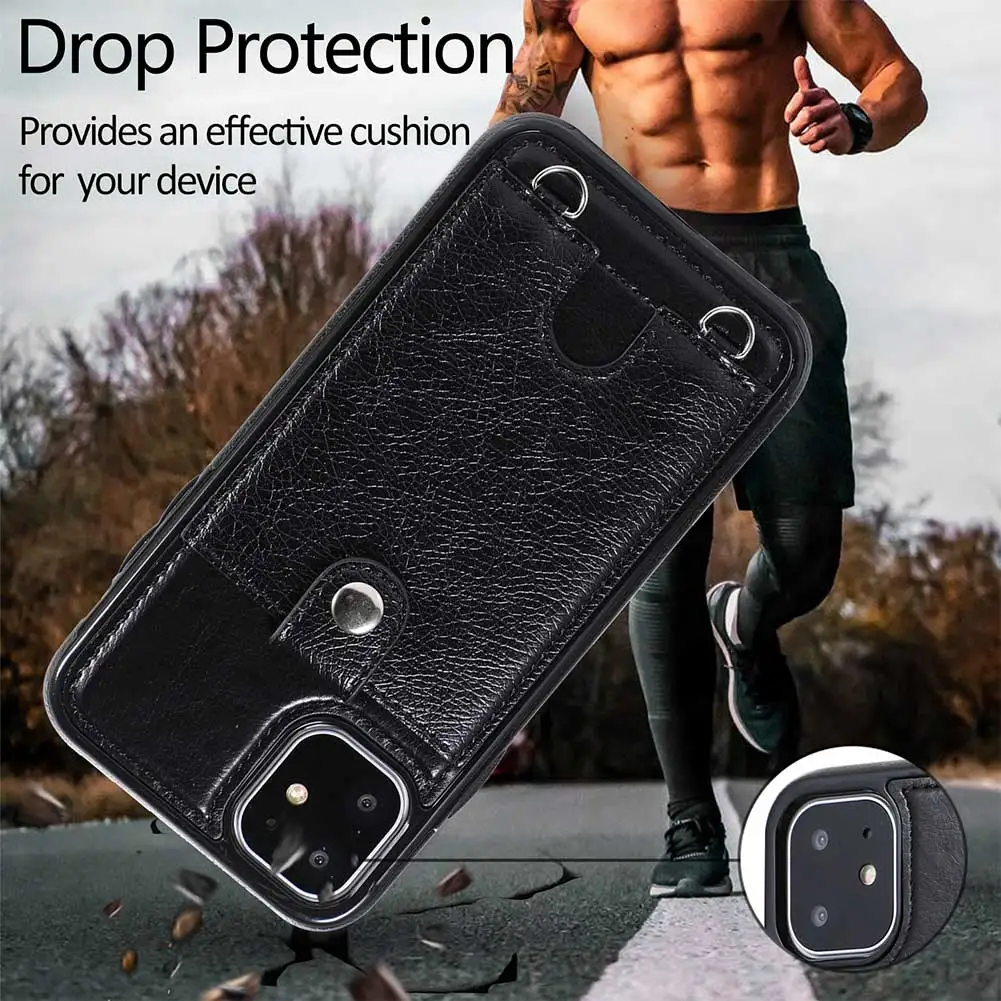 Ретро Кожаный чехол для iPhone 11 Pro Max 6,1 5,8 6,5 дюймов противоударный чехол для iPhone 11 Pro Max чехол для телефона с веревкой Горячий