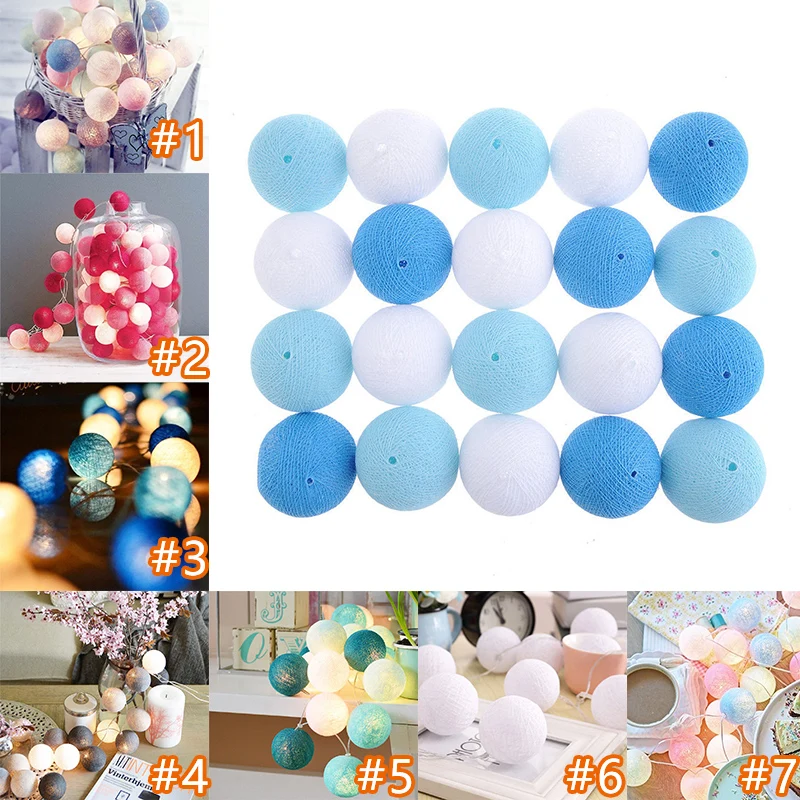 Romantic Fairy String Light Cotton Ball Outdoor 20LED Durable Yard Fairy Light Super Bright Fairy String Wedding Landscape Lamp