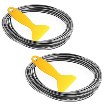 

2pcs Flexible 5M Car Interior Moulding Trim Strip Door Gap Edge Moulding Trim Chrome Strip Decorative Line Auto Accessorie