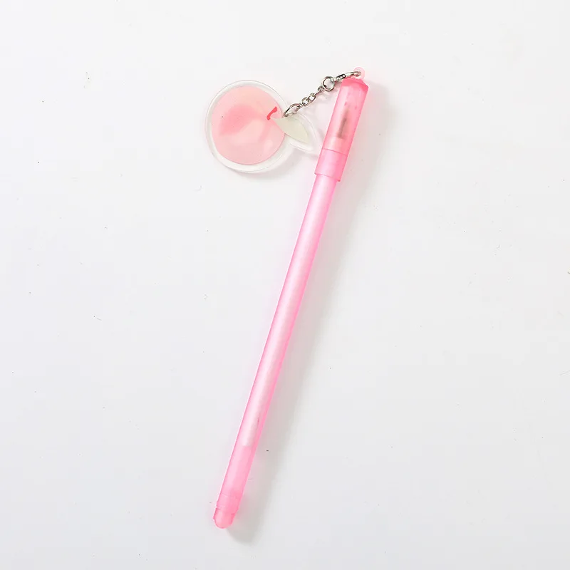 0,5 мм Kawaii сладкий персик и авокадо гелевая ручка с подвеской чернильная ручка рекламный подарок канцелярские принадлежности для школы и офиса - Цвет: 01