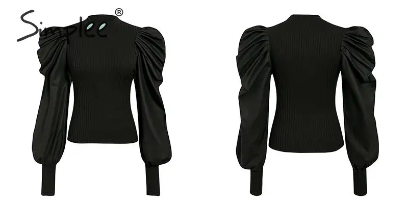 New Elegant Vintage Style 90s Blouse Puff Sleeve OC00165