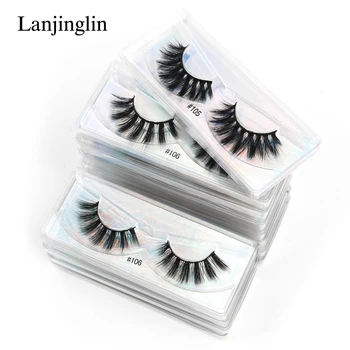 1 Pair Mink Eyelashes Natural Long Mink Lashes Natural Dramatic Volume Makeup Eyelashes Extension Thick Long 3D False Eyelashes