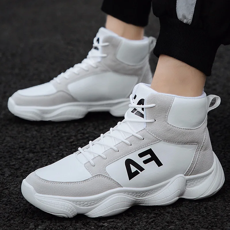 

2019 New Style MEN'S Shoes Online Celebrity Korean-style Versatile INS Hight-top Trend Autumn Casual Sports Thick Bottomed Dad S