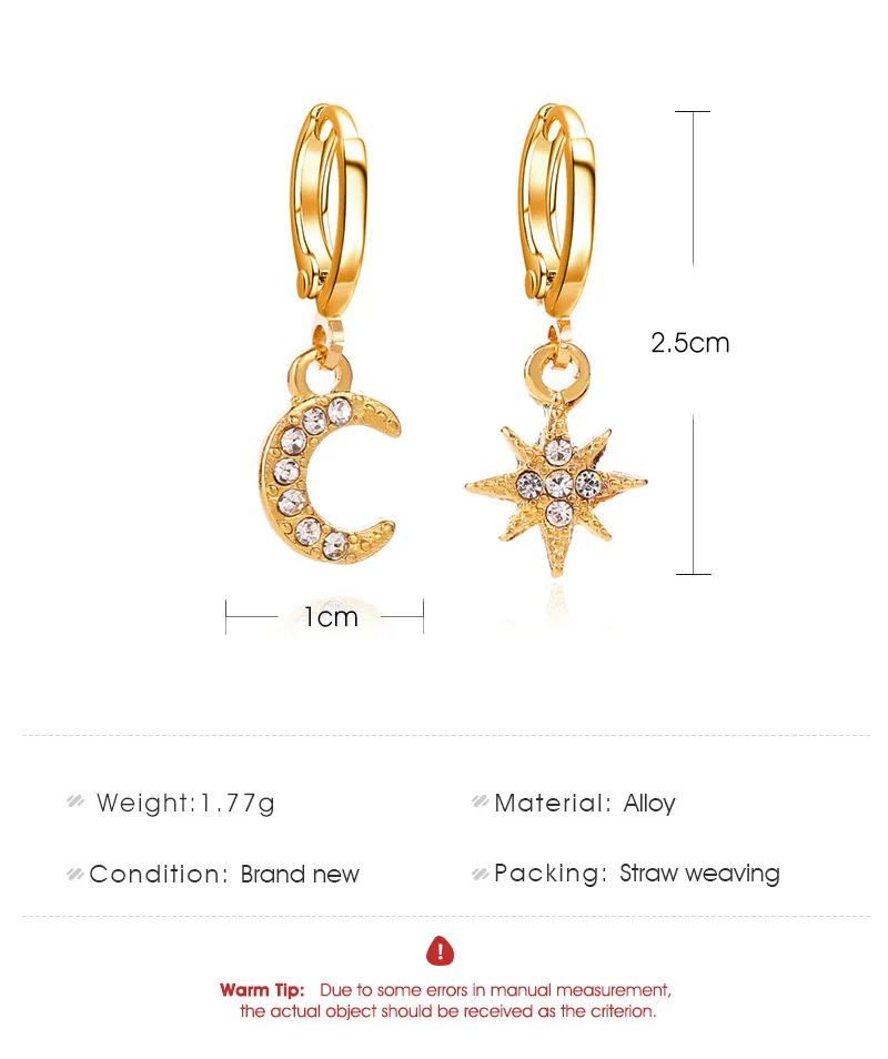Punk Charm Jewelry Metal Ring Earrings Hanging Exaggerated Cross Pendant Earrings for Women Party Jewelry Earrings