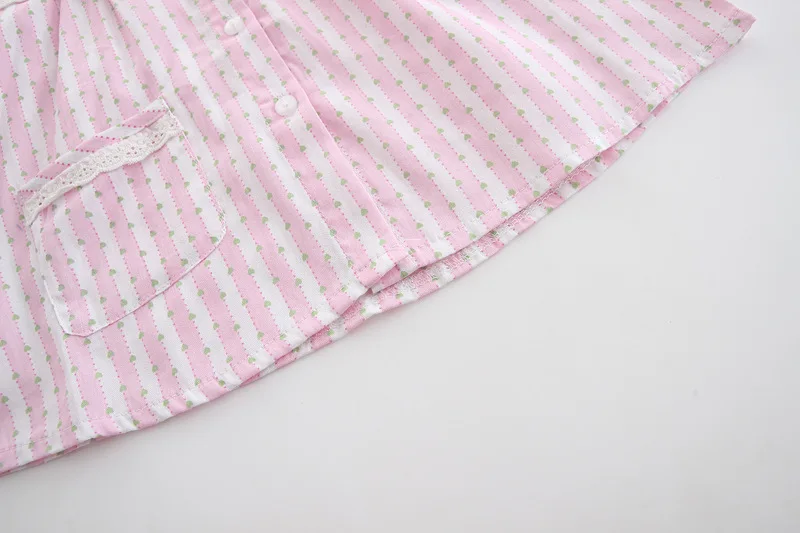 Детская осенняя одежда для сна в Корейском стиле для маленьких девочек Полосатые брюки с длинными рукавами домашняя одежда для малышей