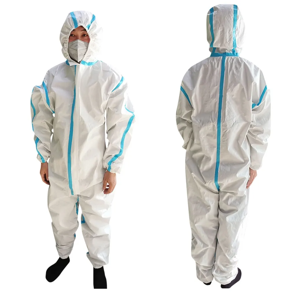

Disposable Workwear Protective Clothing Set Men's Isolation Suit Siamese Zipper Cuff Nonwoven Fabric Protective Clothing
