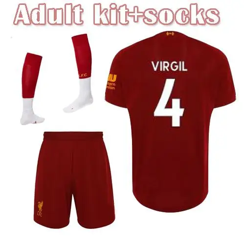 Набор для взрослых футбольный Джерси 19 20 M. SALAH FIRMINO MANE VIRGIL HENDERSON ROBERTSON MILNER KEITA kit - Цвет: shirt3