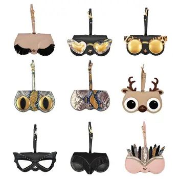 

Women Sunglasses Case Cool Styles Soft PU with Hanging Strap Eyewear Accessories M6CC