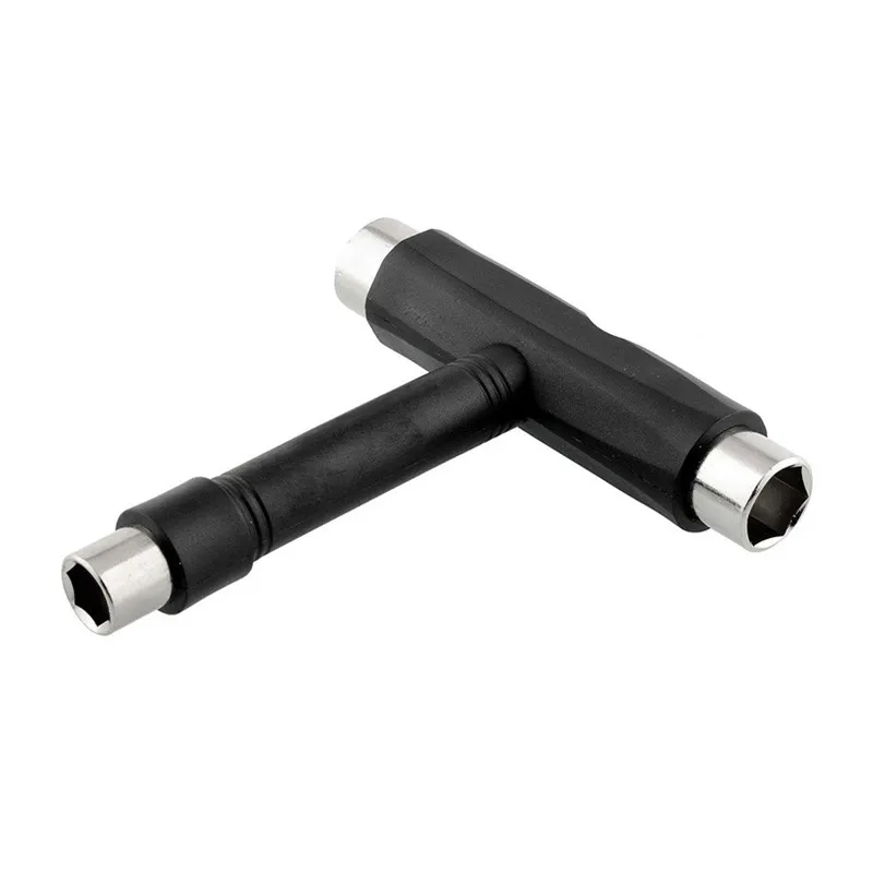 Black T Shape Wrench Roller Skate Longboard Board Skateboard Tool Allen Key Multifunction