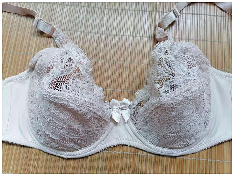 Solid white lace bralette push-up full coverage bra women sexy