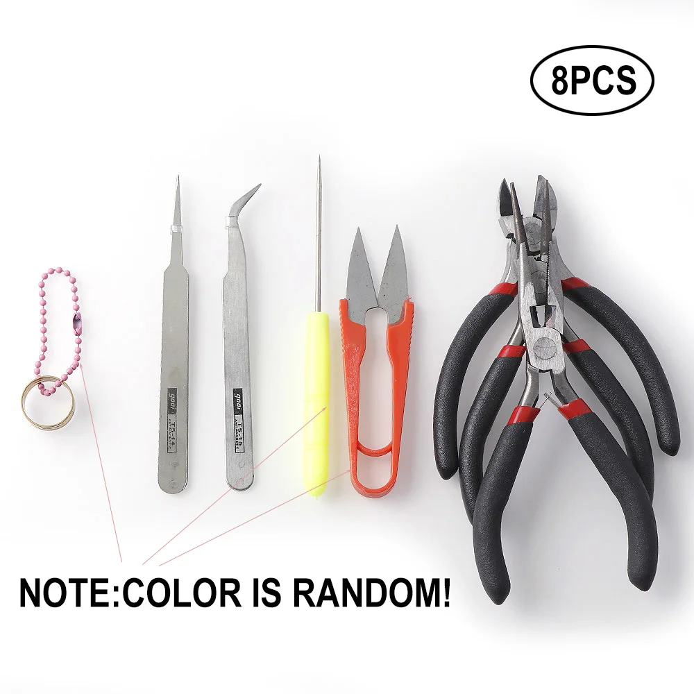 8pc/set Jewelry Tools With Pliers And Scissor Beading Tool Kit For Jewelry  Making Diy Tools Package Beaders Black - Jewelry Tools & Equipments -  AliExpress