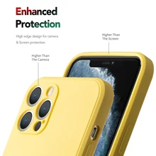 Luxury liquid silicone protective case for iphone 11 12 12pro x xr xs max strong Anti-fingerprint for iPhone 6 7 8p plus se case