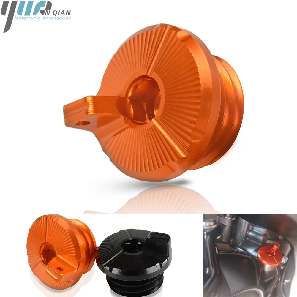 

2019 New Motorcycle Aluminum Engine Oil Filter Filler Cap Tank Covers For KTM 790 Adventure 790 Adventure R 790 Adventure S 2019