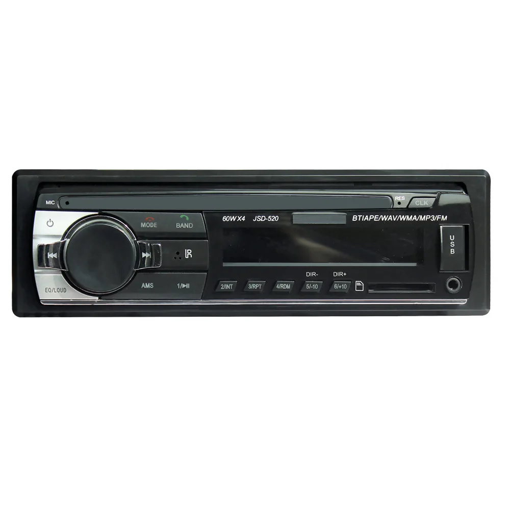 12V Одношпиндельные универсальные автомобильные Bluetooth MP3-плеер машины FM радиокарта короткие аппаратные средства JSD-520