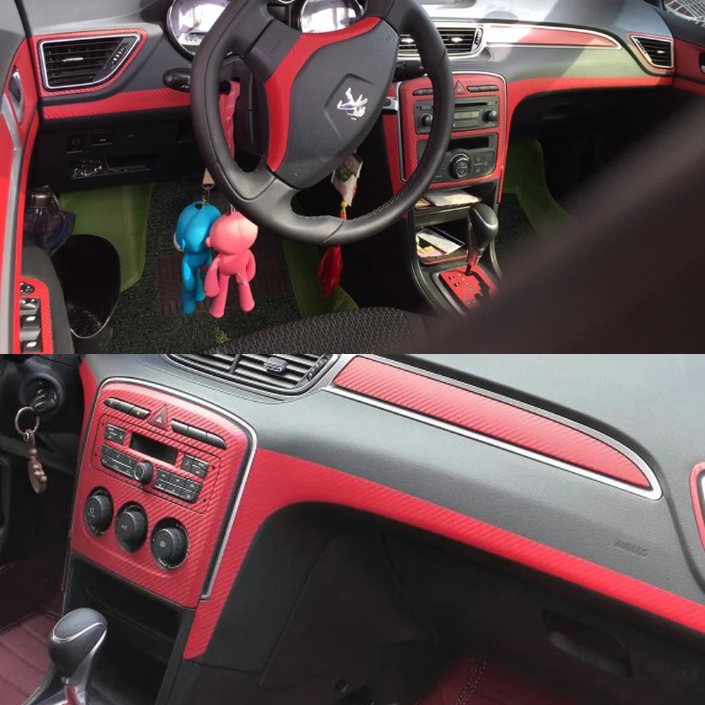 Самоклеющиеся автомобильные наклейки из углеродного волокна для peugeot 308 2012-, виниловые автомобильные наклейки и наклейки, аксессуары для стайлинга автомобилей