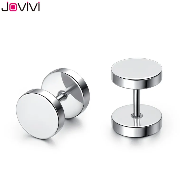 Jovivi Rvs Barbell Schroef Oor Piercing Oorbel Studs Plug Tunnel Oor