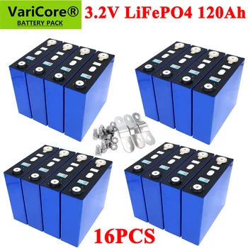 

16PCS VariCore 3.2V 120Ah lifepo4 battery lithium iron phosphate LFP lithium solar 4S 12v 24V 120ah cells for EV Marine RV Golf
