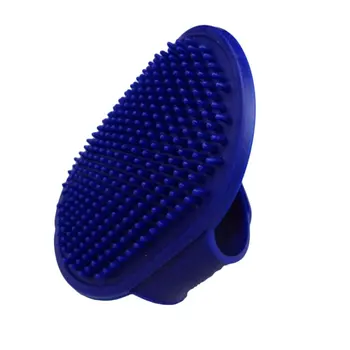 

Dog grooming brush pet glove comb pet hair removal deshedding Glove type oval rubber cat dog bath comb