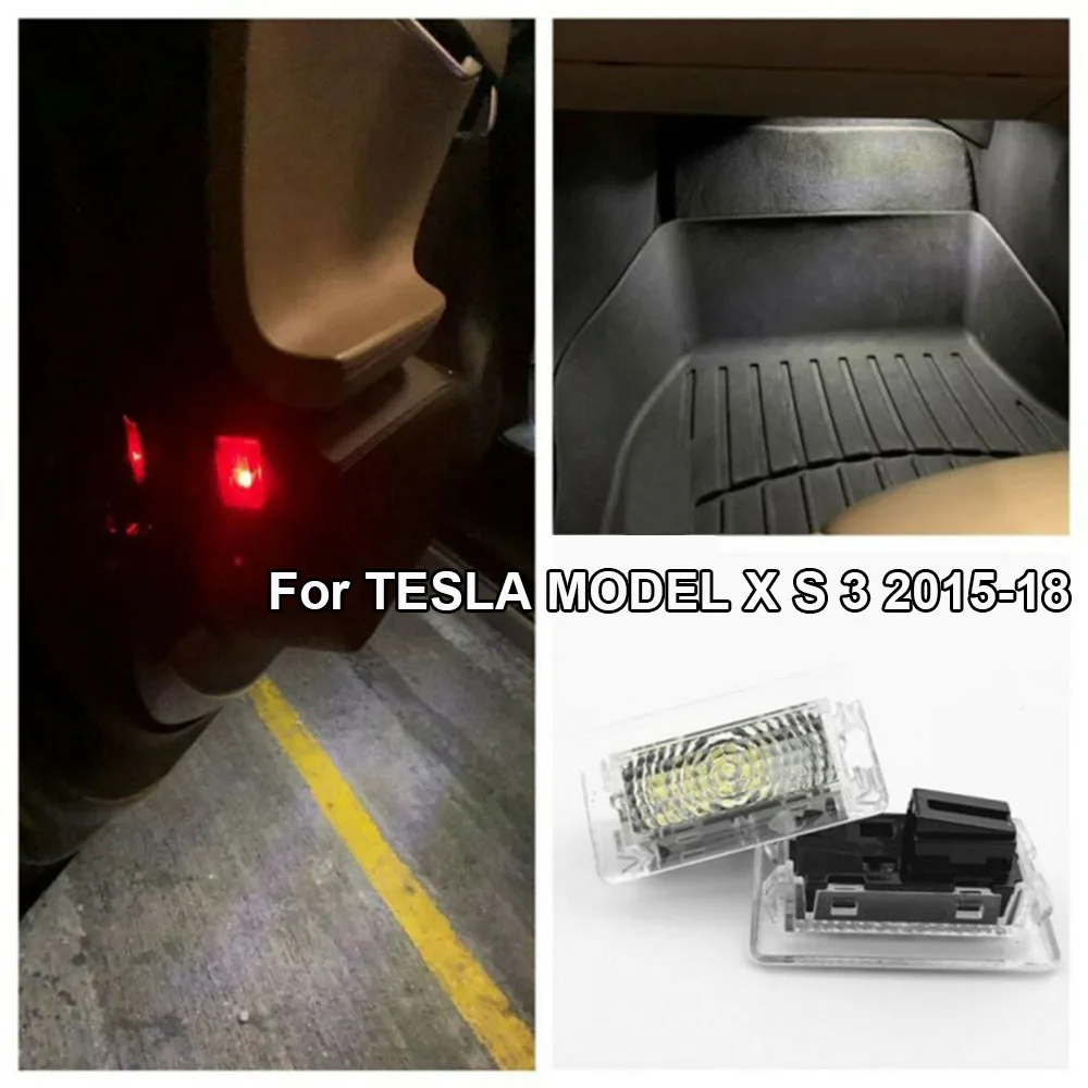 Для TESLA модель X, S, 3-18 двери автомобиля светодиодный багажник загрузки ноги бардачок светильник 12 В
