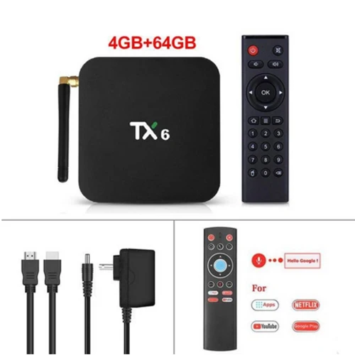 Новейший Смарт ТВ-бокс Android 9,0 Tanix TX6 Allwinner H6 4 Гб ram 64 Гб rom 32G 4K 2,4G/5 ГГц двойной WiFi 2G16G PK HK1 MAX медиаплеер - Color: 4GB64GB T1