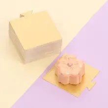 50 шт./компл. торт доска Золотой мусс десерт из кекса картон база бумага для выпечки лоток для свадьбы День рождения