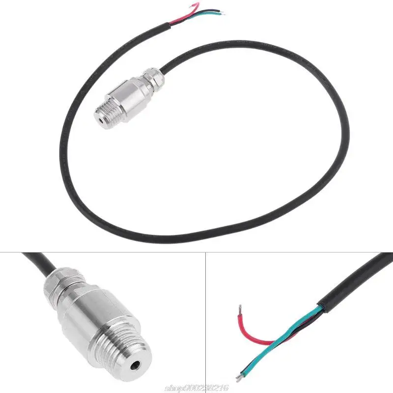 DC 5V 1/4 NPT Pressure Transducer Transmitter Sensor Stainless Steel Oil Air Water 10/20/30 Bar JY27 12