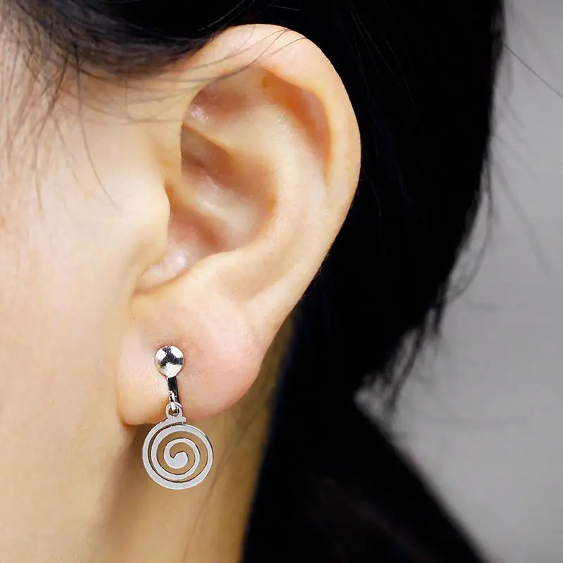 Geometry Spiral Clip On Earrings Without Piercing Metal No Ear Hole Cuff Minimalism CE409 | Украшения и аксессуары