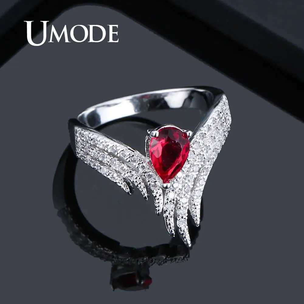UMODE, женские кольца на палец, в форме капли, с кубическим цирконием, кольца для девочек, обручальные кольца, модные ювелирные изделия, подарки UR0581