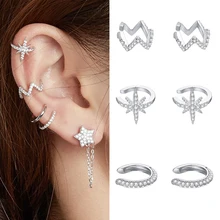 

1Pcs Earcuff Leaf Stars Clip Earrings Fake Piercing Ear Cuff Clip-on Earrings Without Hole Clips On Ears Earring Star Cartilage