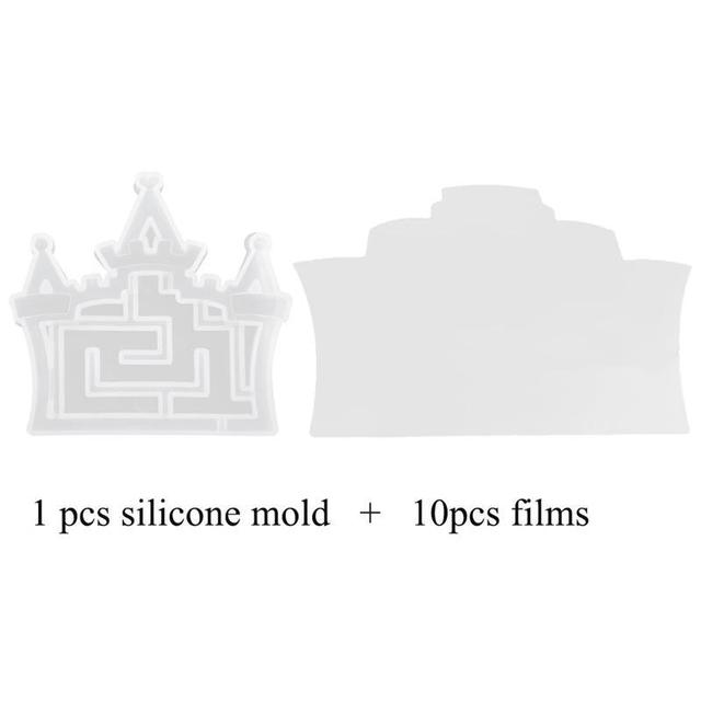 Maze Silicone Mold Shaker Molds Milk Bottle Heart Shape UV Epoxy Resin Mold Heart Keychain Pendant Craft Jewelry Tools