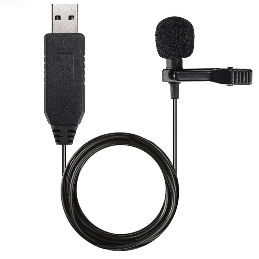 Микрофон CELLA CITY петличный USB микрофон для компьютера ноутбука прямой трансляции