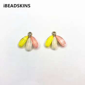 

New arrival! 23x23mm 100pcs Resin rhinestone Leaf shape Connectors for Earrings make ,Earrings parts,hand Made Jewelry DIY