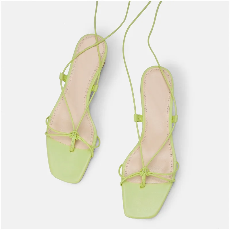 

Feminine Holiday Beach Shoes Square Head Roman Party Ladies Shoes Thin Strap Back Strap Female Sandals Summer High Heel Sandals