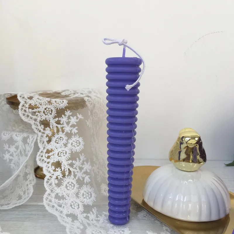Ароматерапия Свеча форма Корейская DIY гипсовая форма для украшения дома Силиконовые свечи формы пчелиный воск свеча форма - Цвет: 1.8x13.5cm