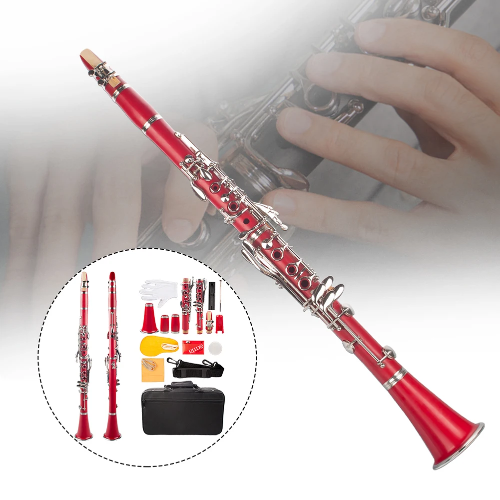 Professional 17 Key B Flat Clarinet Musical Instrument for Beginner Learner