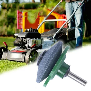 

2pcs Lawn Mower Sharpener Lawn Mower Cut Garden Grinder Rotary Drill Blade