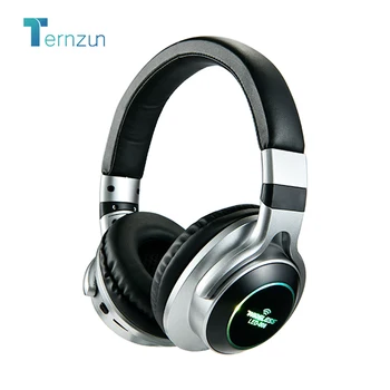 

LED Light Wireless Headphones Bluetooth V5.0 Soft Big Earmuff Earphone 3D Stereo Headset 4 Colors Support TF Card FM 3.5mm AUX