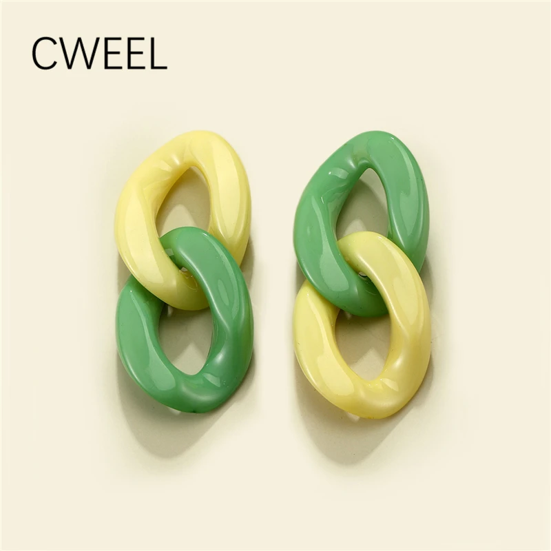 CWEEL модные большие свадебные серьги винтажные круглые богемные эффектные